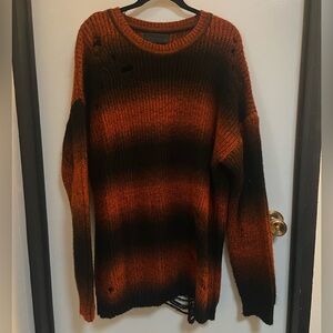 Foxblood Distressed Sweater
